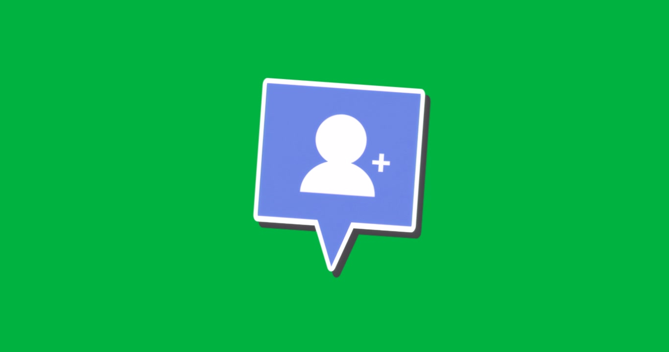 Designers adding follow bubble icon on transparent background showing avatar-plus graphic for tech