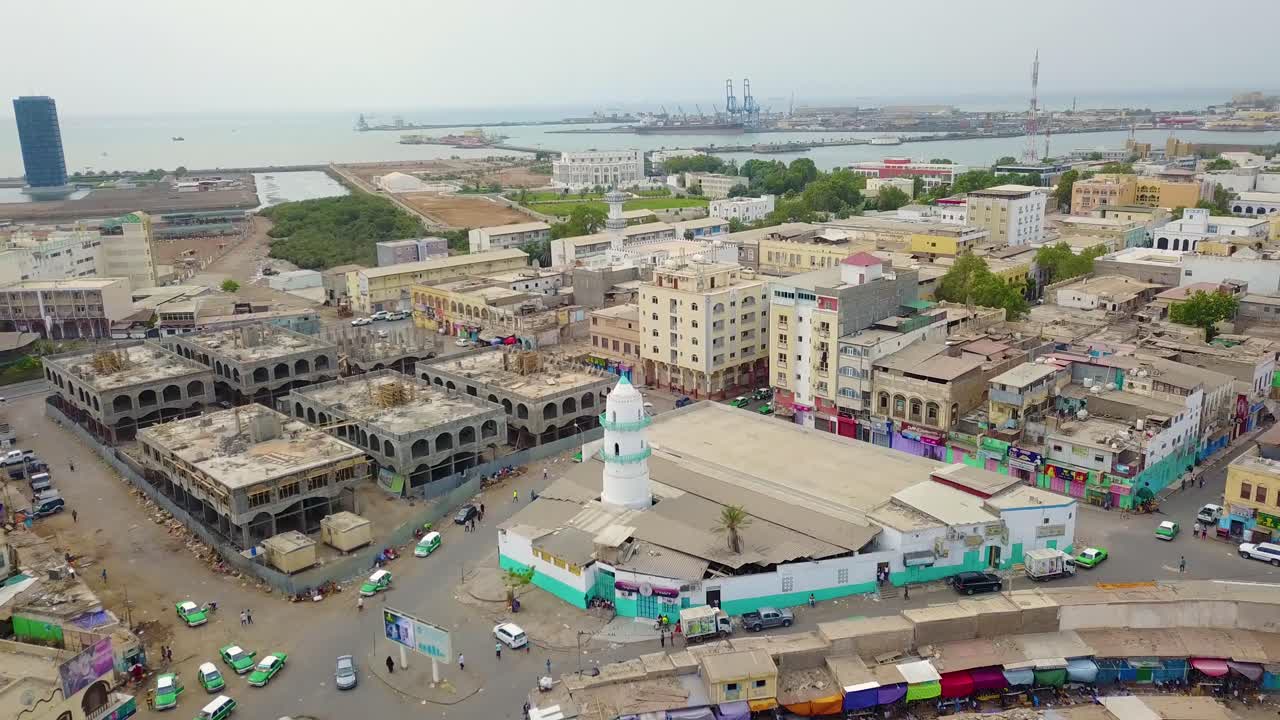 buena antena sobre la región del centro de djibouti o somalia en el norte de áfrica