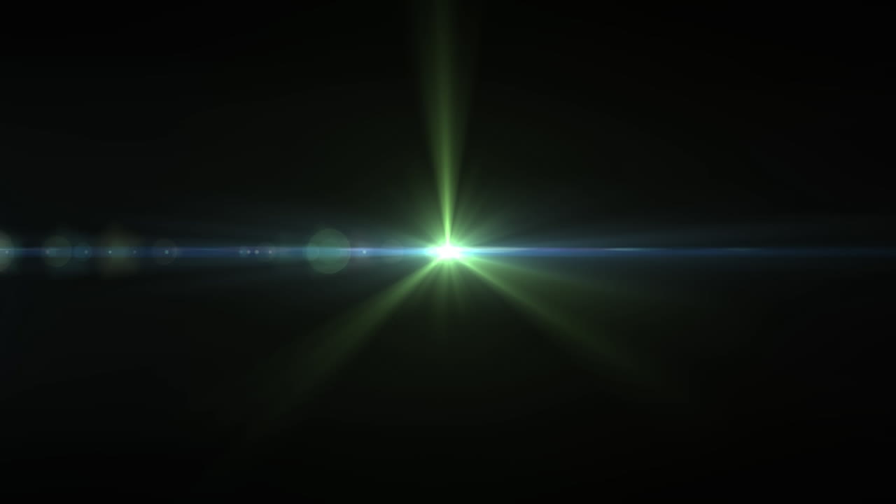 bengalas verdes paquete de cuatro con manchas brillantes de luz y bengala de lente