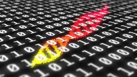 animación del procesamiento de datos sobre la cadena de adn sobre fondo negro