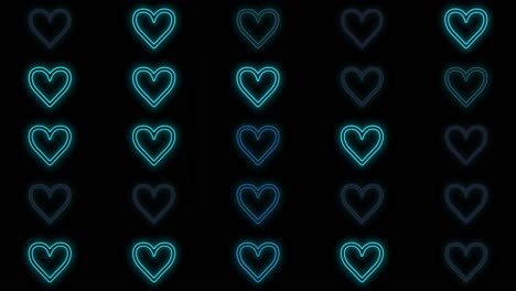 Romantic-hearts-pattern-with-neon-blue-color