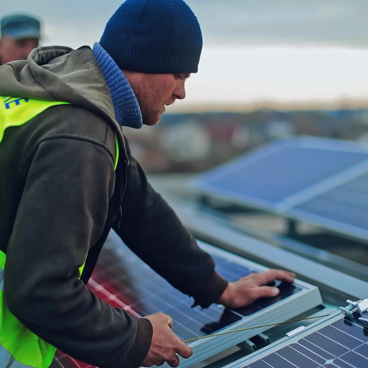 Installing the photovoltaic panels