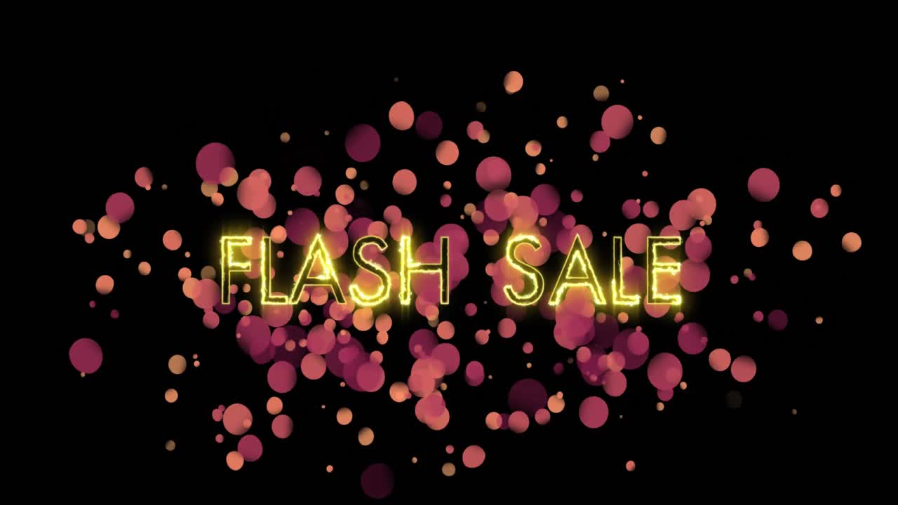 검은색 배경에 크리스마스 트리 위에 떨어지는 눈송이의 애니메이션.