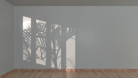 empty room and shadows,tick away,3d rendering.