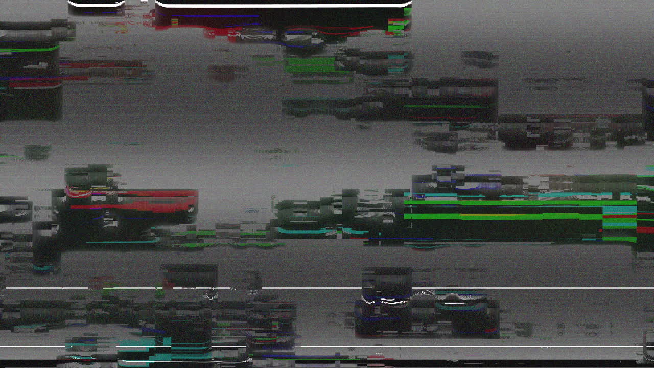 Digital Glitch Effect with Static and Horizontal Lines