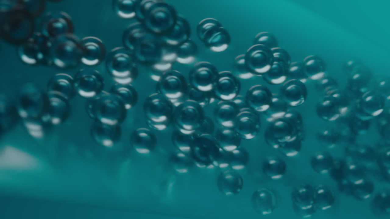Abstract Teal Bubbles