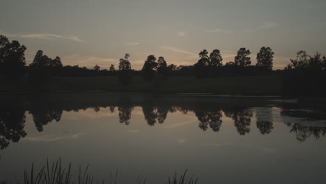 sunset on the old ranch pond