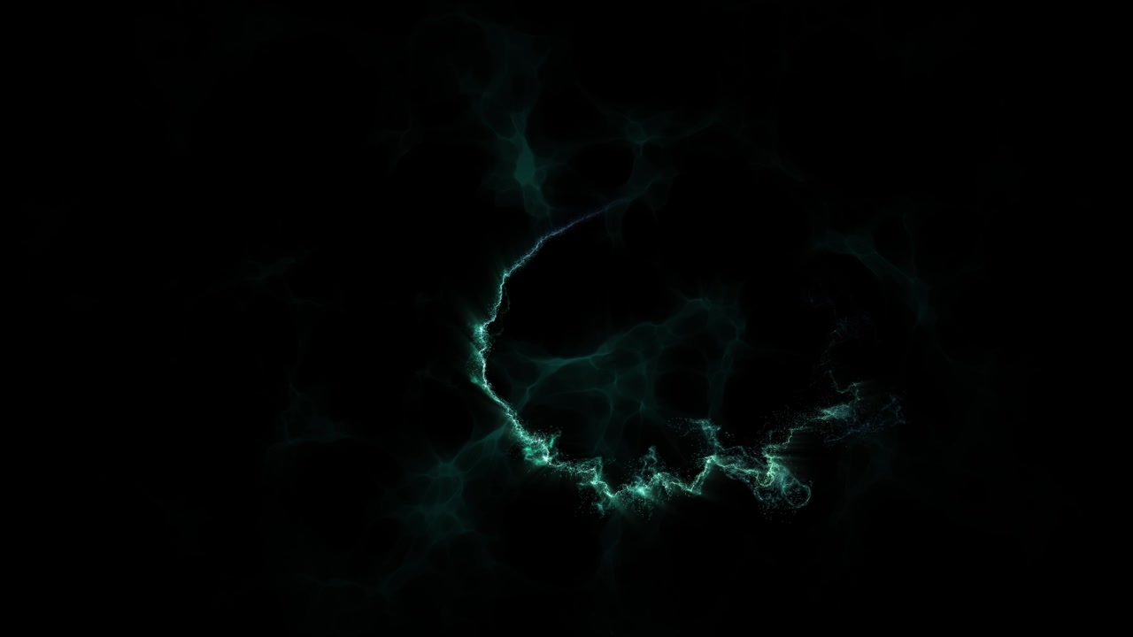 Abstract background of smoke moving around in darkness. Animation