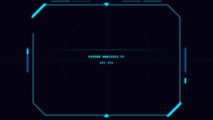 Futuristic Digital HUD Interface Expanding on Dark Background