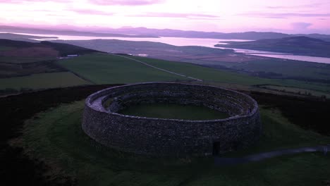 grianan of aileach ring fort, donegal - ireland.