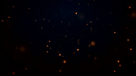 loop moving orange star particles background