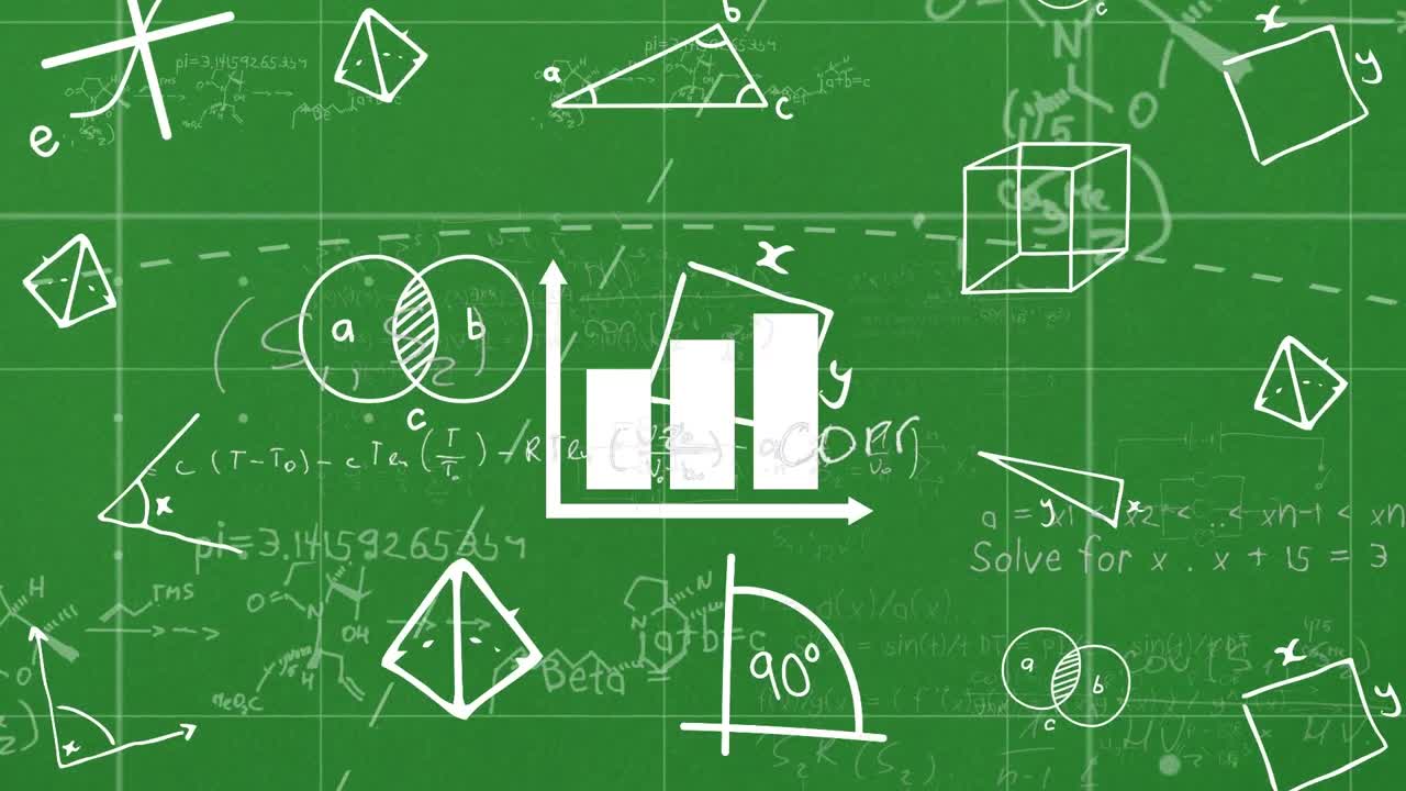 Premium stock video - Animation of moving mathematical formulas over ...
