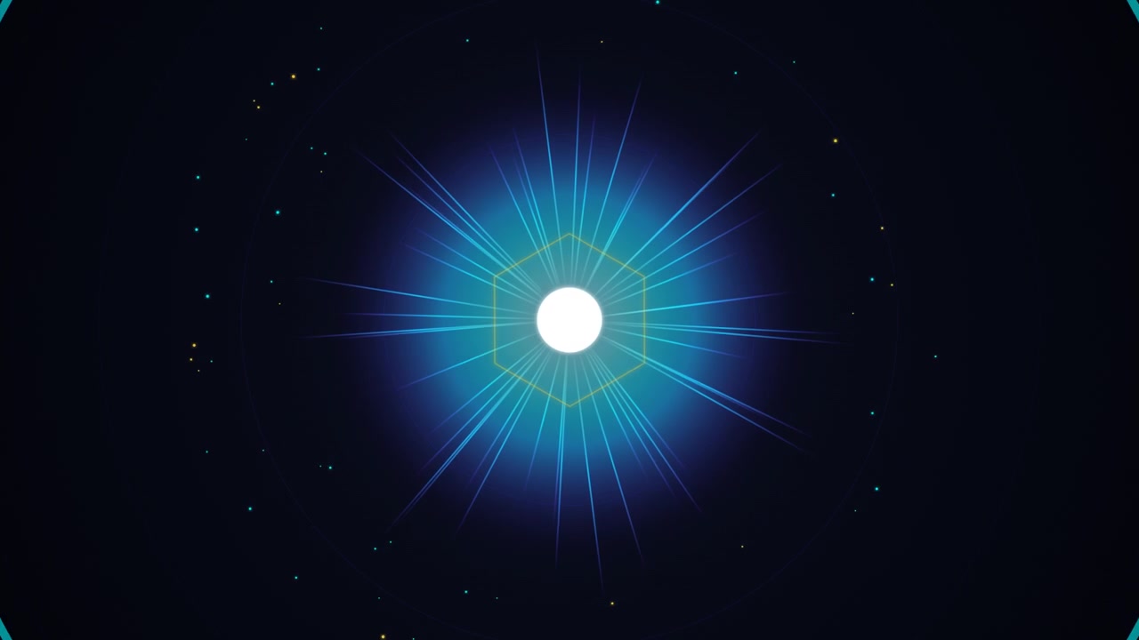 Abstract Glowing Light Pulse Expanding in Dark Space