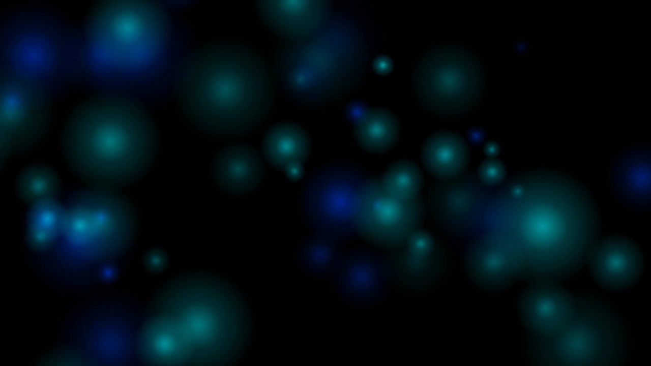 Abstract Motion Background with Floating Blue and Teal Bokeh Lights