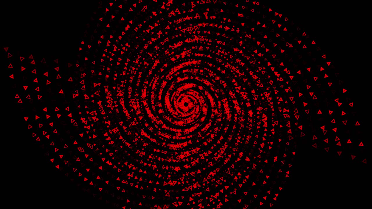 Abstract Red Triangles Spiral Pattern