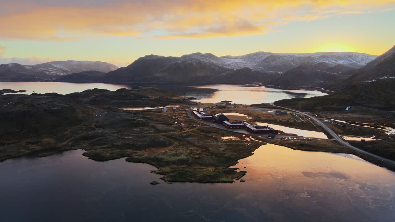 Scenic Mountain Lake Landscape at Sunset