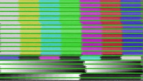 Animation-Grüner-Linien-über-Dem-Fernsehbildschirm-Mit-Glitch