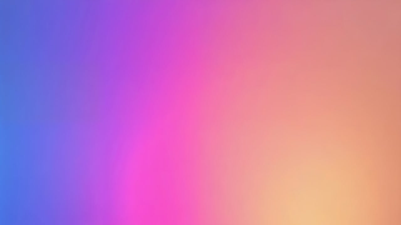 Playback starting, full-frame gradient shifting on digital backdrop, showing blue-magenta-yellow