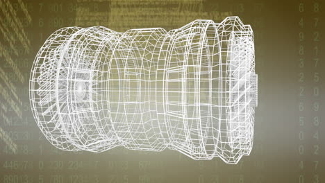 animación de ruedas digitales sobre el procesamiento de datos