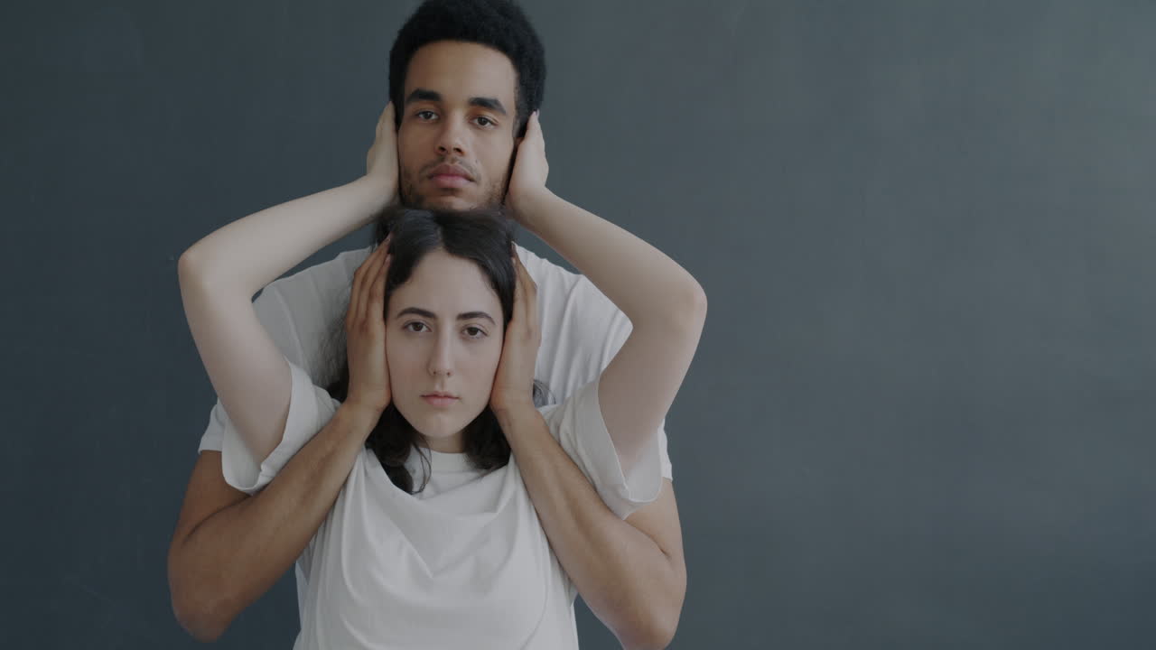 Couple in a tender pose