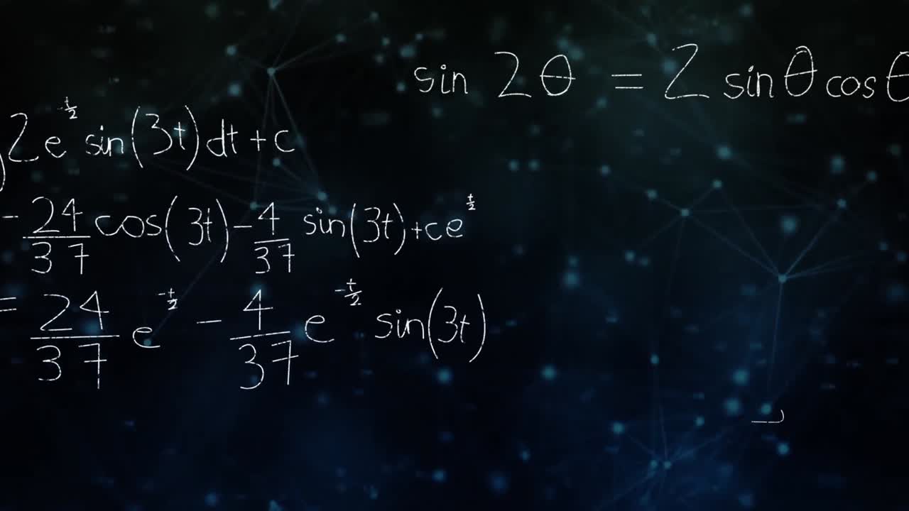 ecuaciones matemáticas y líneas asimétricas