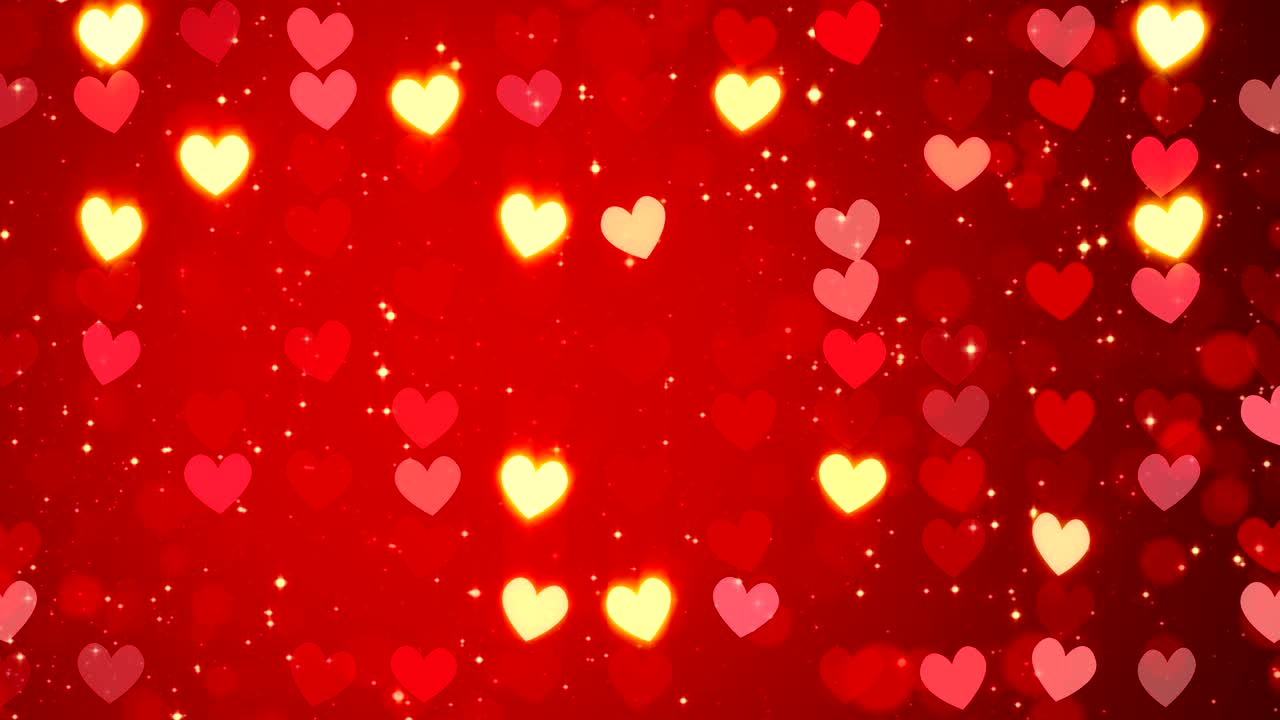 은 심장, 행복한 발렌타인 데이 배경, 3d 렌더링