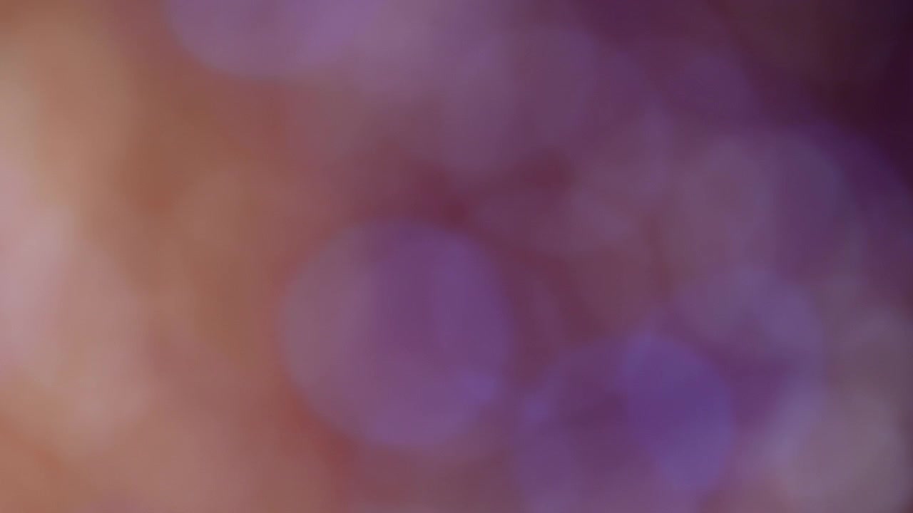 Uno sfondo bokeh astratto con cerchi di luce sovrapposti nei toni dell'arancione caldo e del viola intenso. Questo design morbido e artistico è perfetto per progetti festivi o creativi