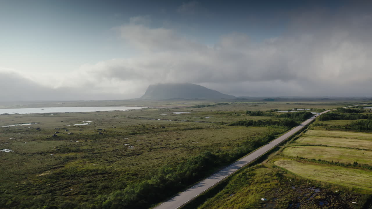 Lofoten Islands aerial landscape