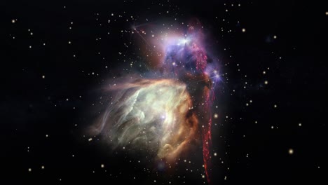 close-up on the birth of sun-like stars in outer space. view of rho ophiuchi cloud complex in the constellation of ophiuchus