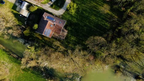 top view of the house in the farm