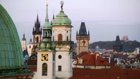 top view from the old town bridge in prague