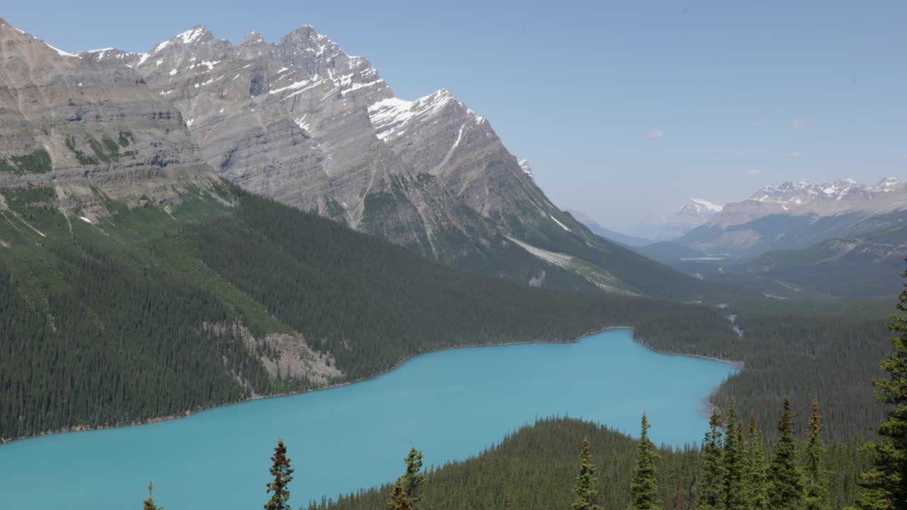 페이토 호수 (peyto lake) 카이즈색 물, 프 국립공원 (banff national park), 로키 마운틴 (rocky mountains)