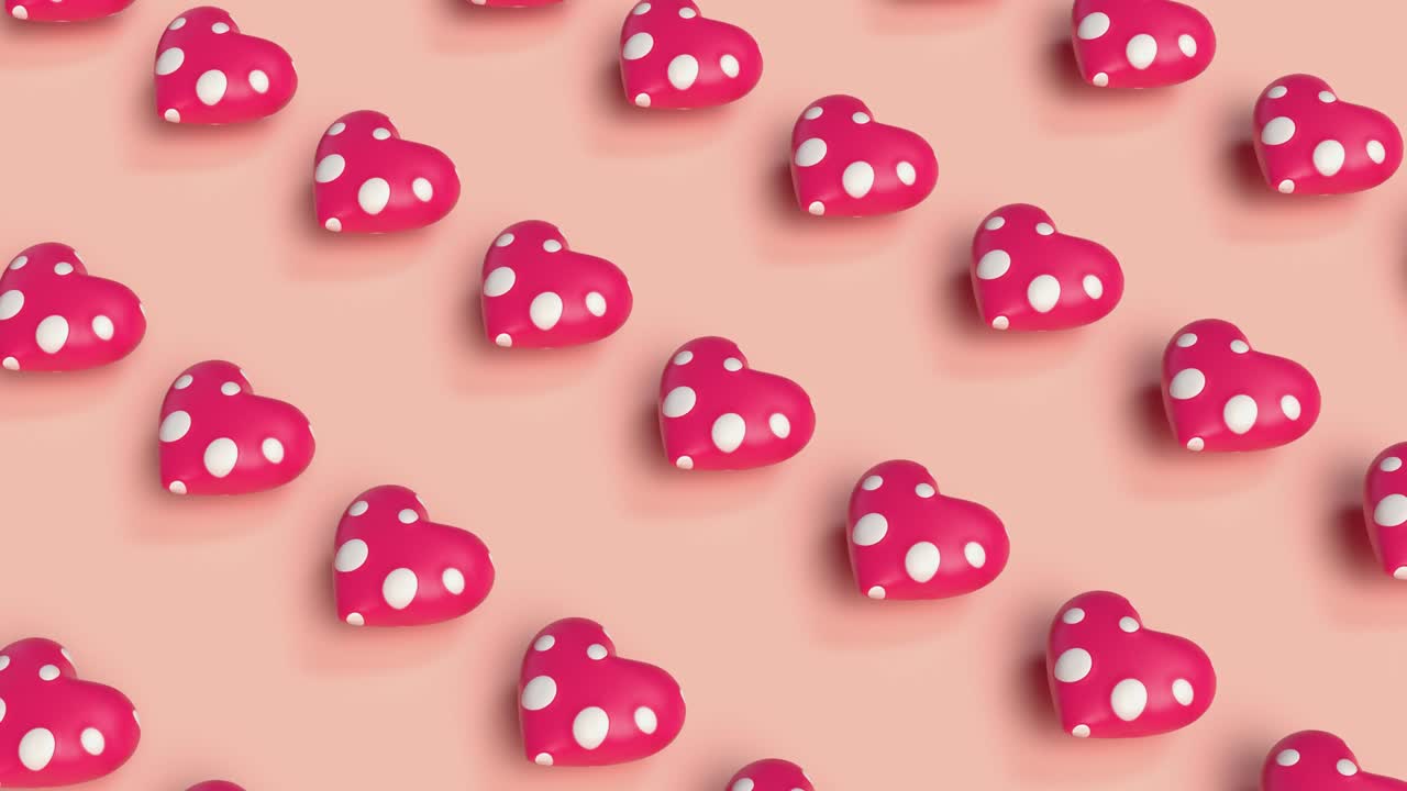 forma de corazón rosado movimiento abstracto renderizado en 3d