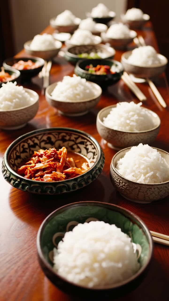 Korean Rice and Kimchi