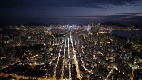 beautiful hong kong scenery at night