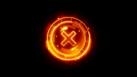 animación de bucle de juego deportivo futurista. contra fondo de lucha. pantalla digital de neón de radar. marca de objetivo x. elemento de interfaz de control de juego. competición deportiva de lucha de batalla.