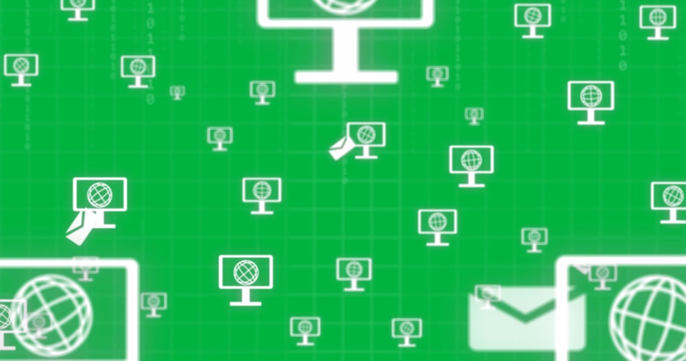 Animation of icons on transparent background