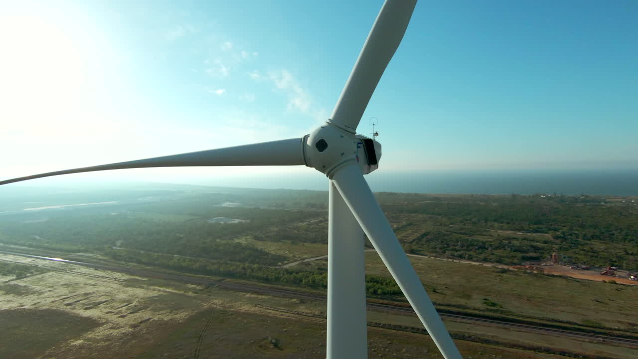 Turbina eolica, vista aerea