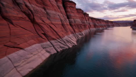 sunrise or sunset over lake powell, arizona/utah