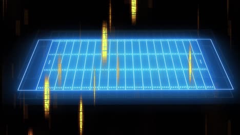 Animación-Del-Estadio-De-Neón-Sobre-Estelas-De-Luz-Sobre-Fondo-Negro