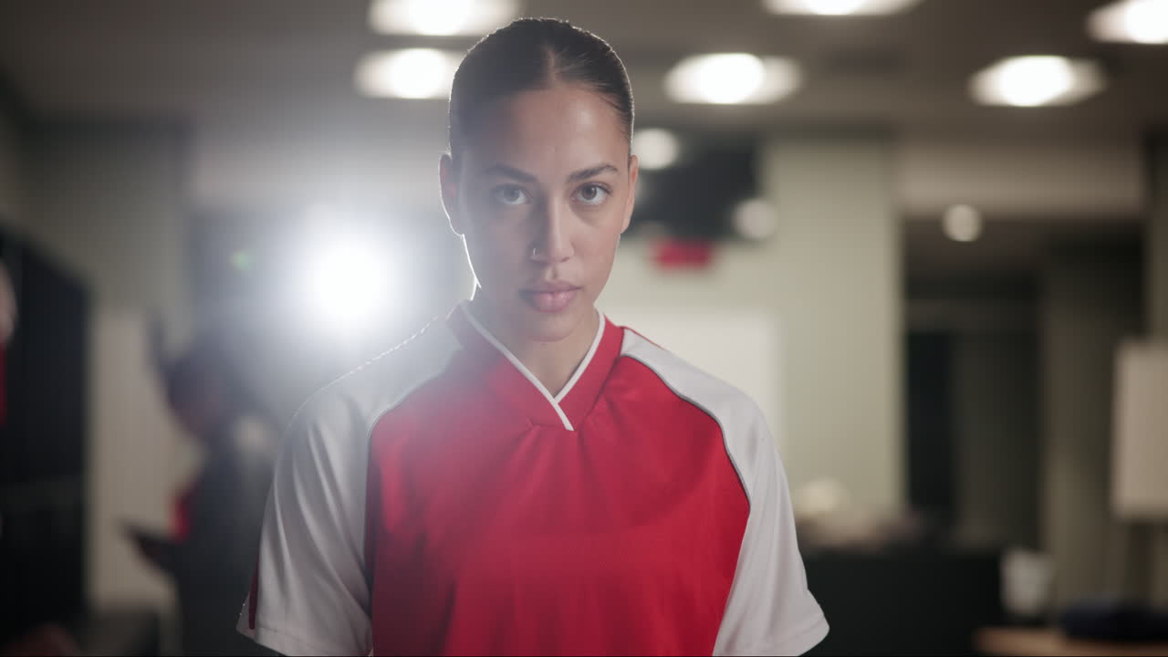 Female athlete in uniform