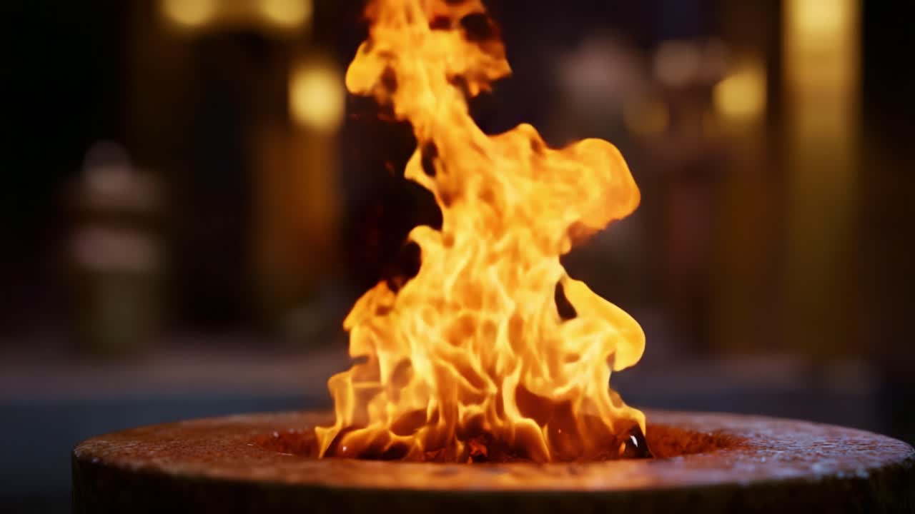 Dynamic Flames Dance in a Captivating Display of Fire's Power and Elegance, Captured in Stunning Visuals Showcasing Its Energy and Intensity