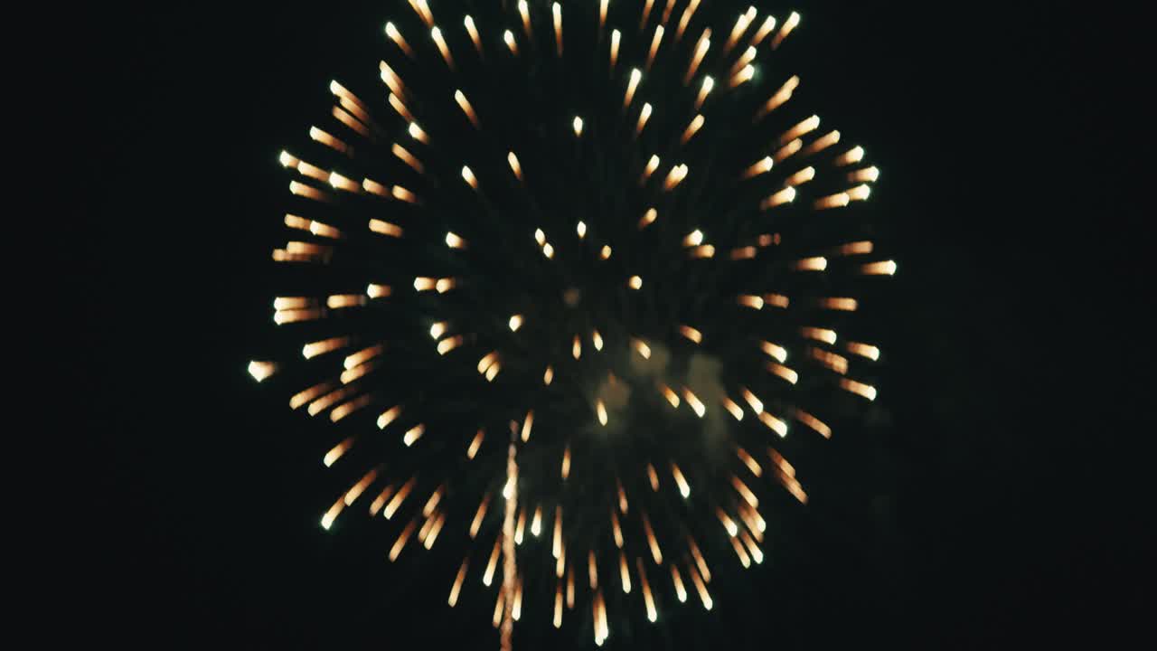 espectáculo de fuegos artificiales por la noche