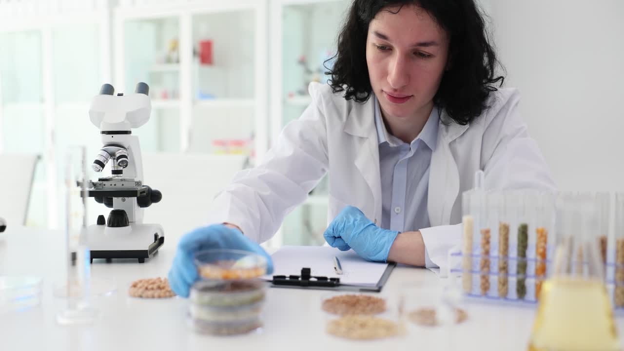 Scientist in Lab Researching Grains and Legumes