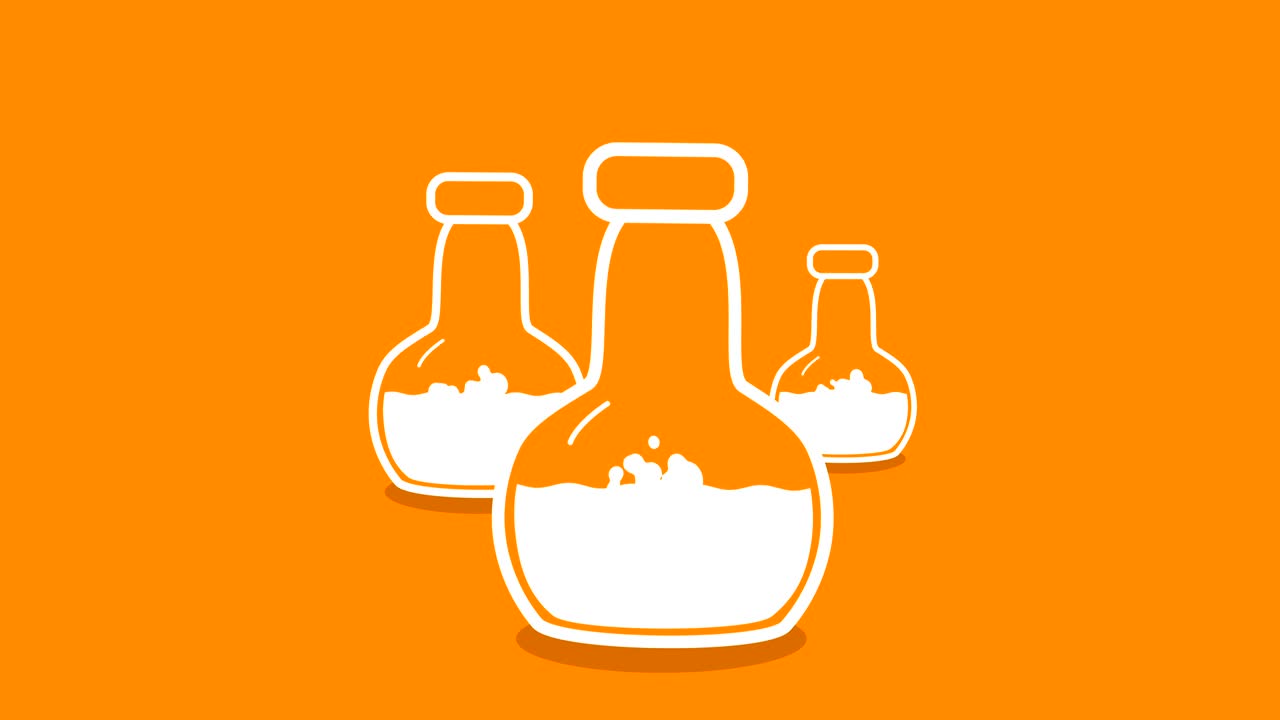 science potion graphic stock video