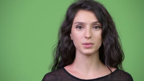 young beautiful woman talking