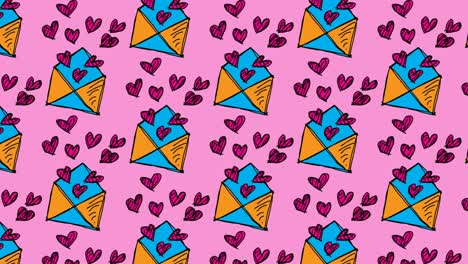 niños dibujando arte pop fondo sin costuras con el tema del mensaje de amor