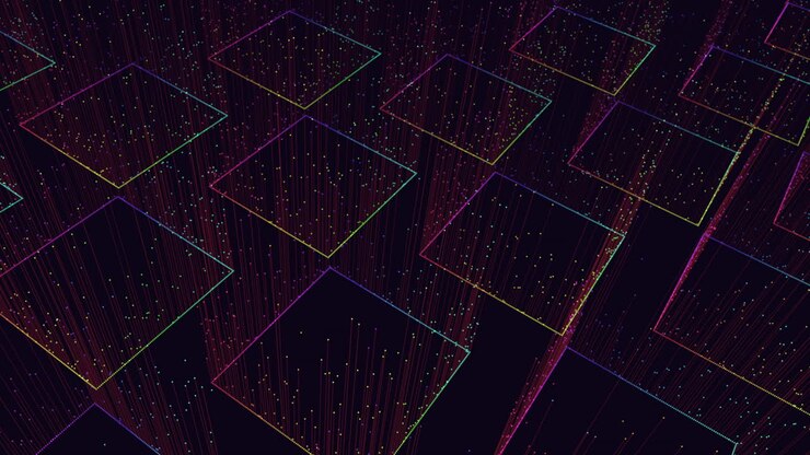 Vibrant color grid a visually striking arrangement of square patterns