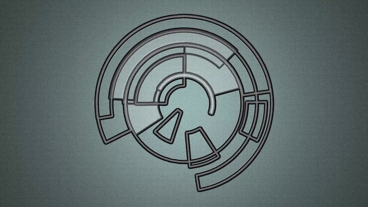 Abstract background Rotating Circular Segments