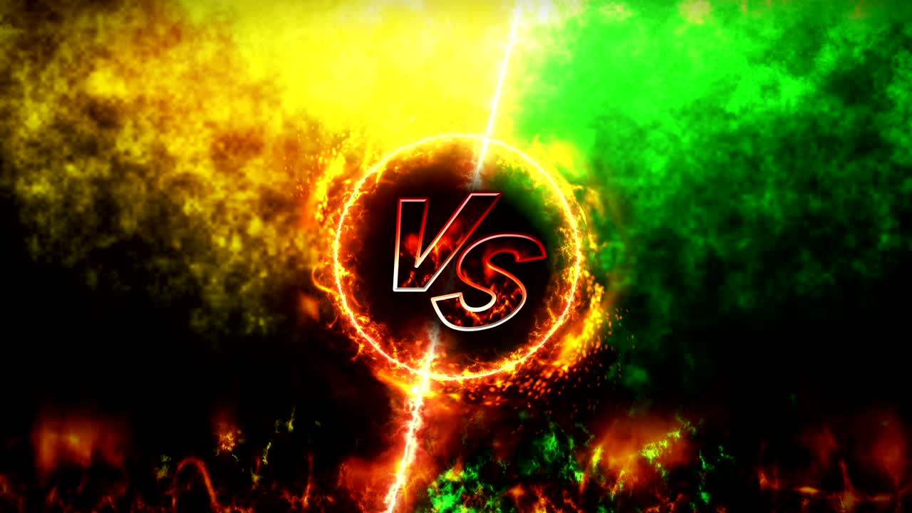 배경에서 싸우고, 불타고, 루프 애니메이션